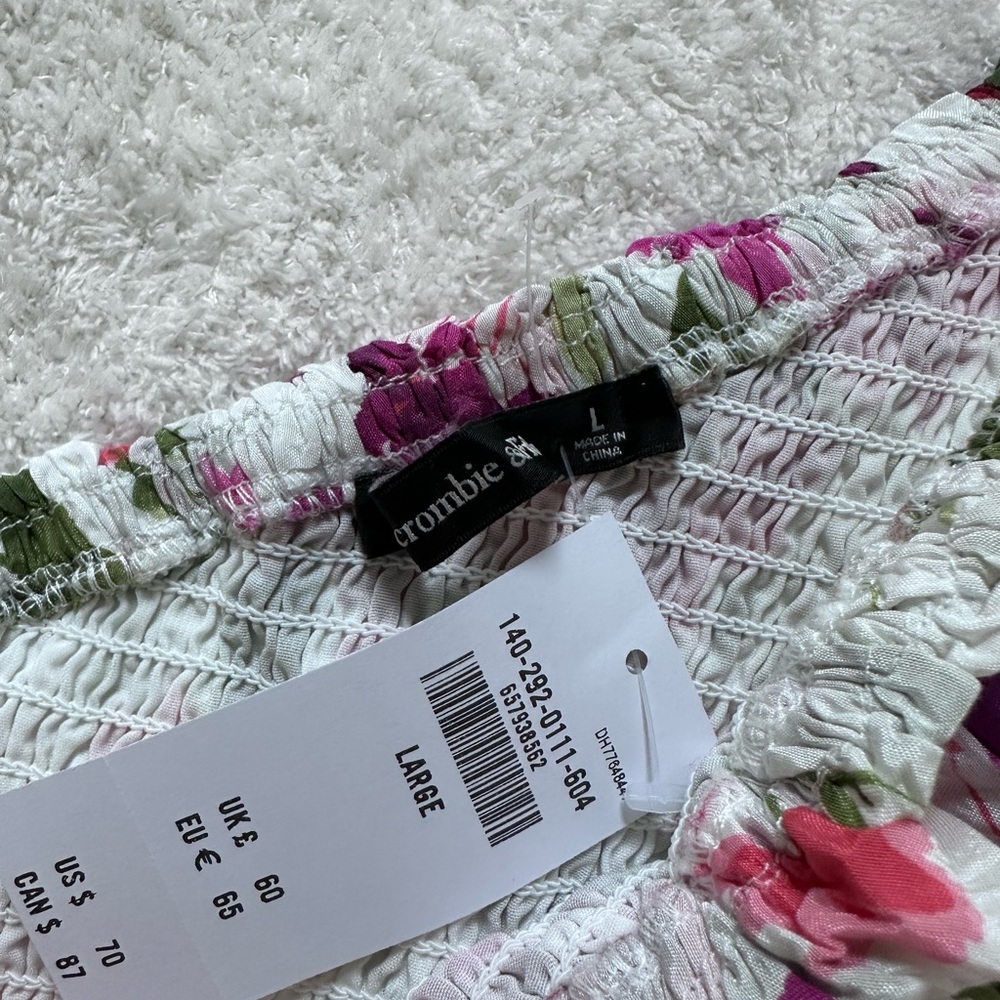 Abercrombie & Fitch Floral Shirred Skirt and matching top